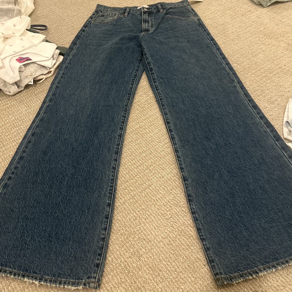 PacSun Dark Blue Flare & Wide Leg Jeans